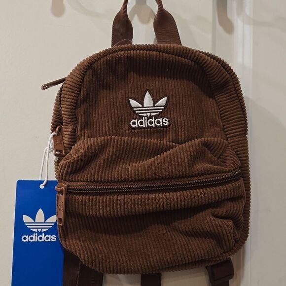 Adidas Trefoil 2.0 Corduroy Mini Backpack- Preloved Brown - Picture 7 of 10